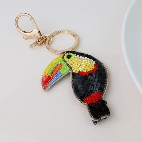 EMBELLISHED TOUCAN BAG CHARM-KEYRING