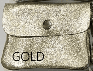 EMILY LEATHER BUTTON PURSE GOLD