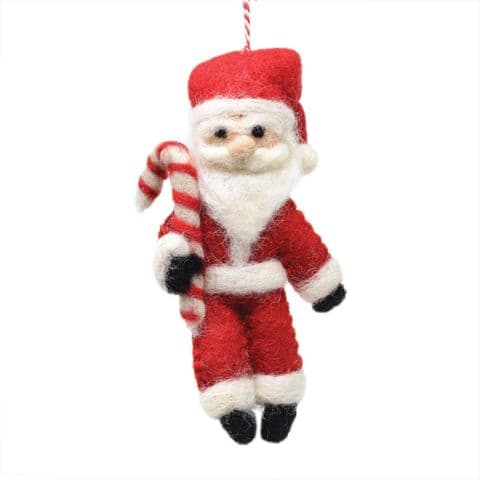 FELT LARGE FATHER CHRISTMAS HANGING DECORATION