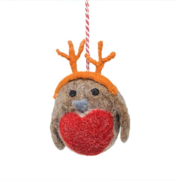 FELT ROCKING ROBIN HANGING DECORATION