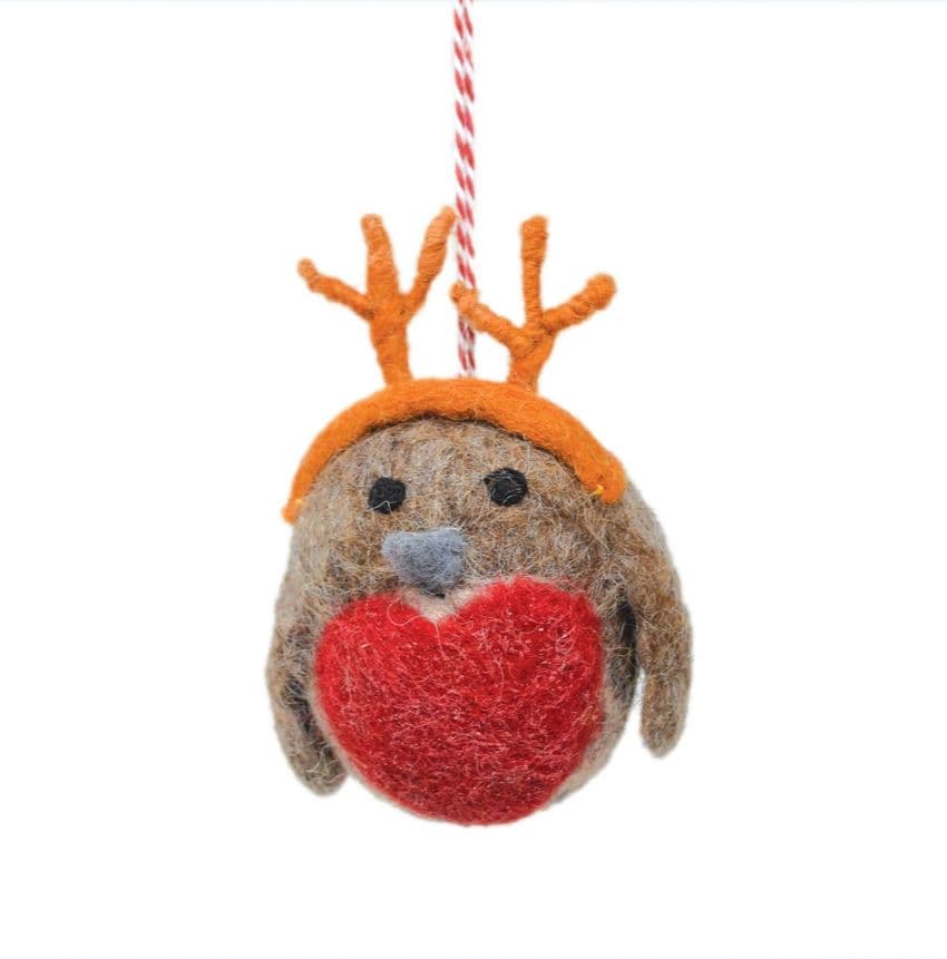 FELT ROCKING ROBIN HANGING DECORATION