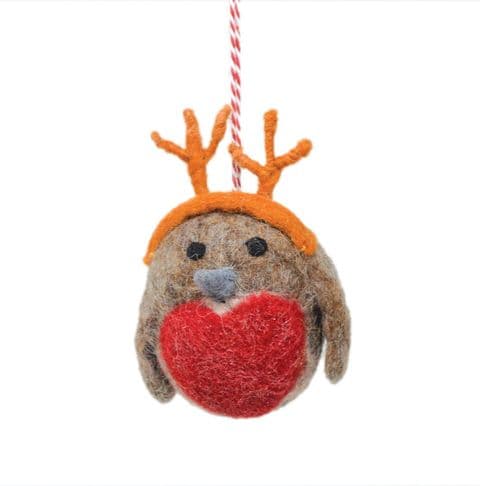 FELT ROCKING ROBIN HANGING DECORATION