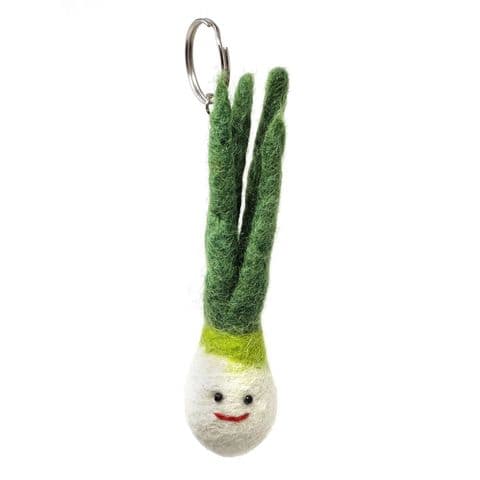 FELT SPRING ONION KEYRING