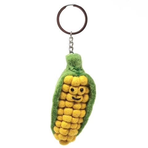 FELT SWEETCORN KEYRING