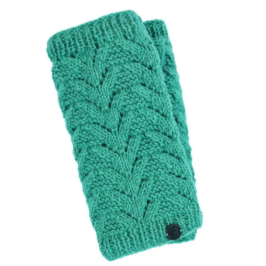 FIR STITCH WRISTWARMERS IN EAU DE NIL