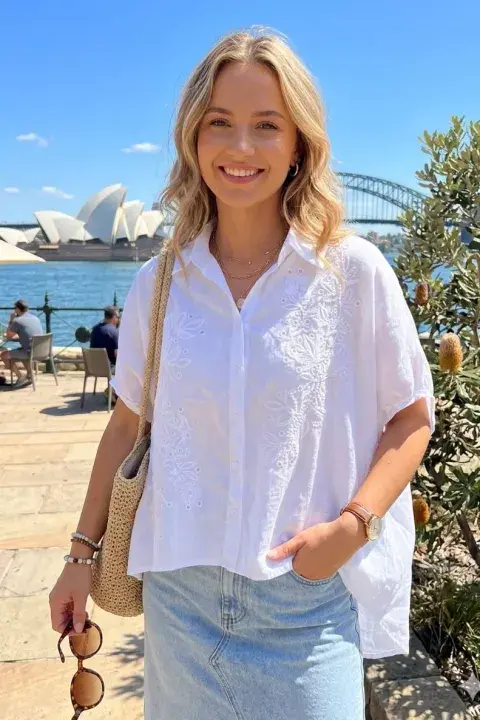 FLORAL EMBROIDERY SHIRT