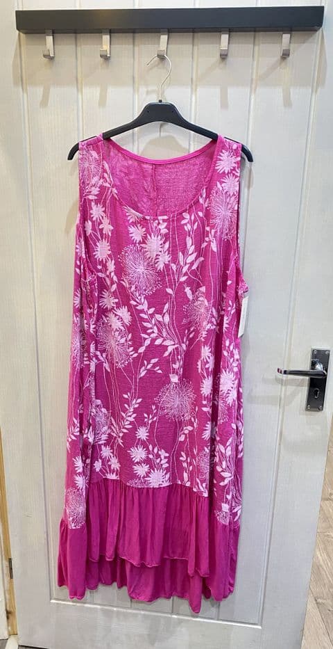 FLORAL PRINT DRESS PINK
