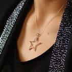 GOLD PAVE CRYSTAL STAR NECKLACE