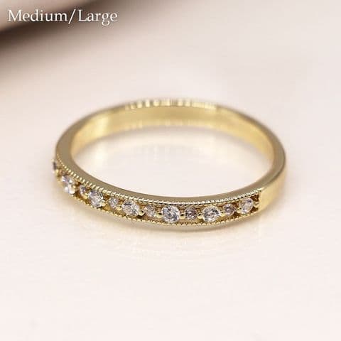 GOLD PLATE ELEGANT CRYSTAL INSET RING