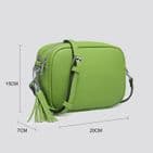 GRACE DOUBLE ZIP BLACK CROSSBODY BAG