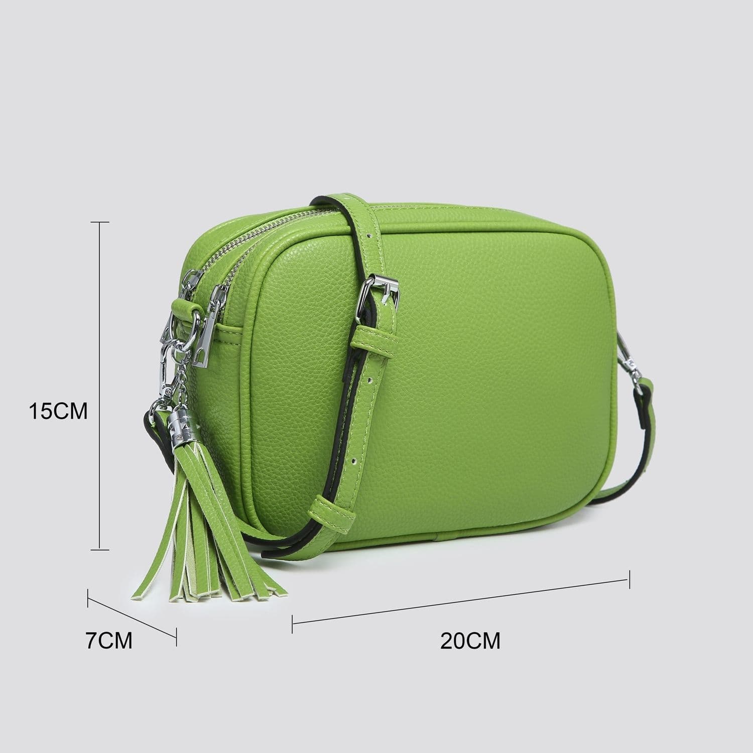 GRACE DOUBLE ZIP NAVY CROSSBODY BAG