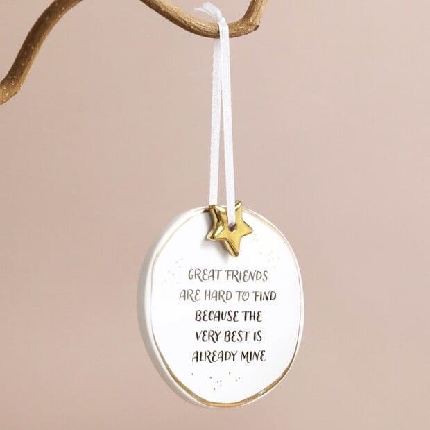 GREAT FRIENDS CERAMIC HANGING DECORATION