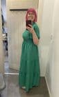 GREEN TIERED MAXI DRESS  SMALL