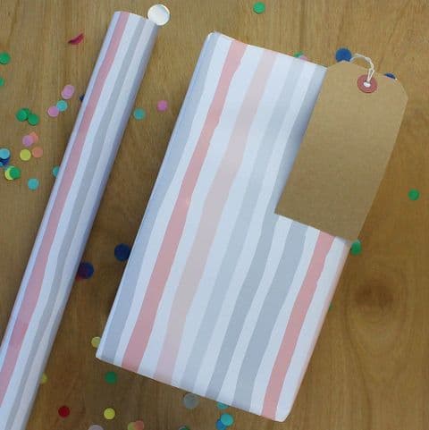 GREY & PINK STRIPE WRAP