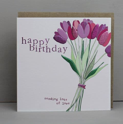 HAPPY BIRTHDAY TULIP CARD