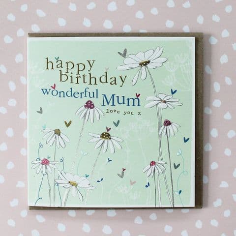 HAPPY BIRTHDAY WONDERFUL MUM CARD