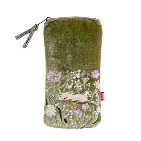 HARE & FLOWERS GLASSES PURSE