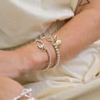 HEART & GOLDEN HORSE SHOE CHARM BRACELET