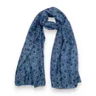 HEART PRINT COTTON BLEND SCARF