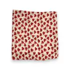 HEART PRINT COTTON BLEND SCARF