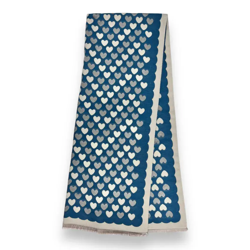 HEARTS PATTERN SCARF