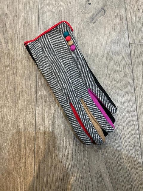 HERRINGBONE MIX GLOVES