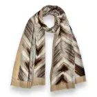 HERRINGBONE PRINT SCARF