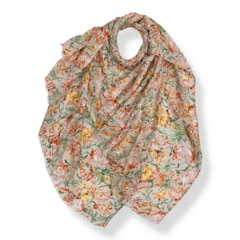 HIBISCUS FLOWER PRINT IN MULTICOLOUR