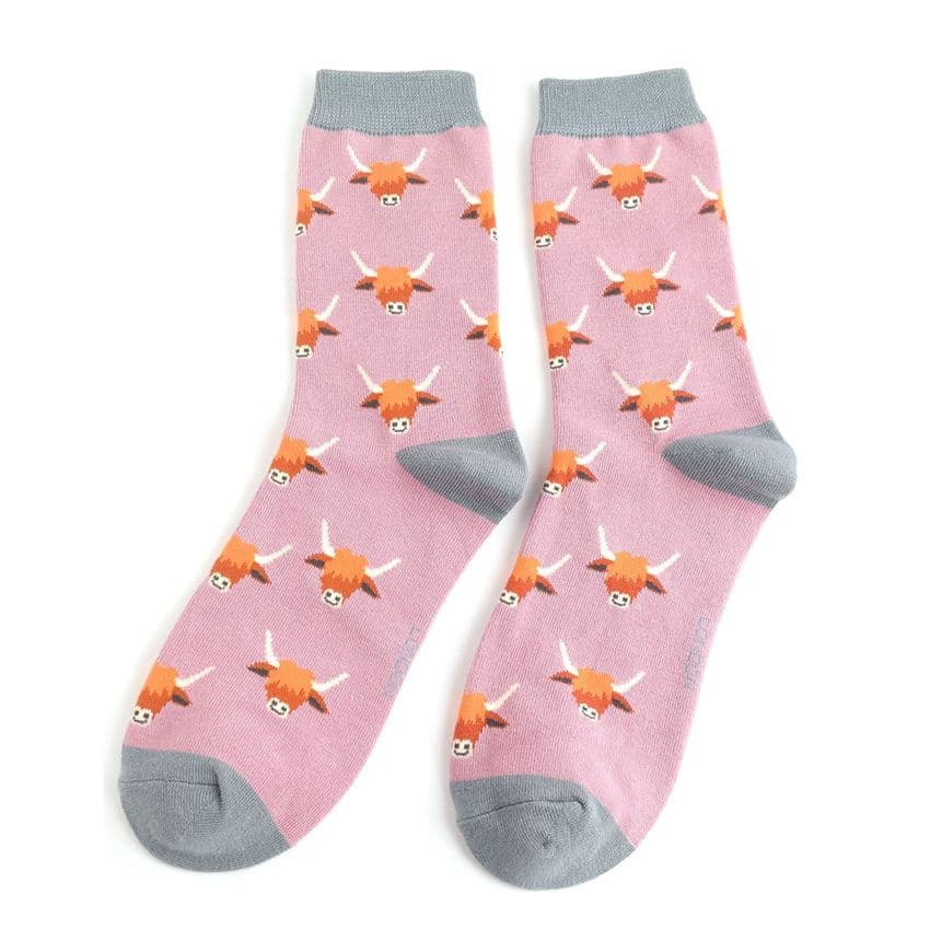 HIGHLAND COW BAMBOO SOCKS