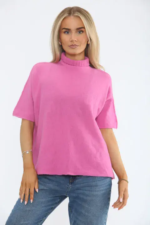 HIGHNECK PLAIN KNIT JUMPER