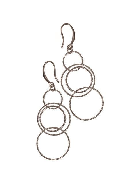 HOOP CASCADE SILVER EARRINGS