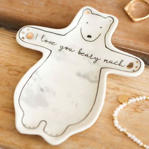 I LOVE YOU BEARY MUCH TRINKET DISH