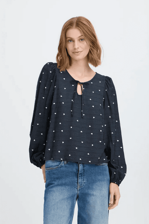 IHELVA BLOUSE BLUE AND WHITE