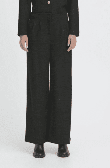 IHKATE GLEAM WIDE PANTS IN BLACK