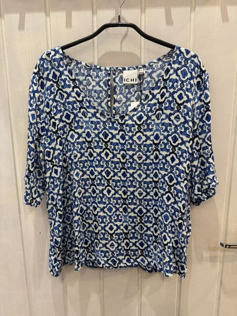 IHMARRAKECH V-NECK BLOUSE IN SODALITE BLUE