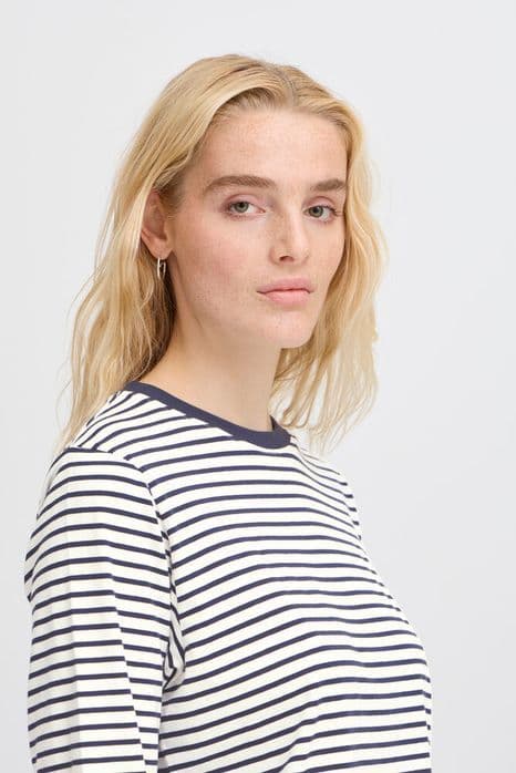 IHMIRA STRIPE T-SHIRT IN NAVY