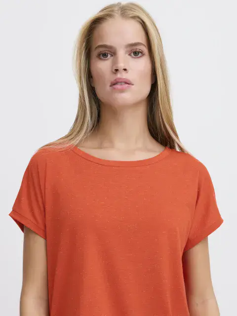 IHREBEL ROUND NECK TEE ORANGE