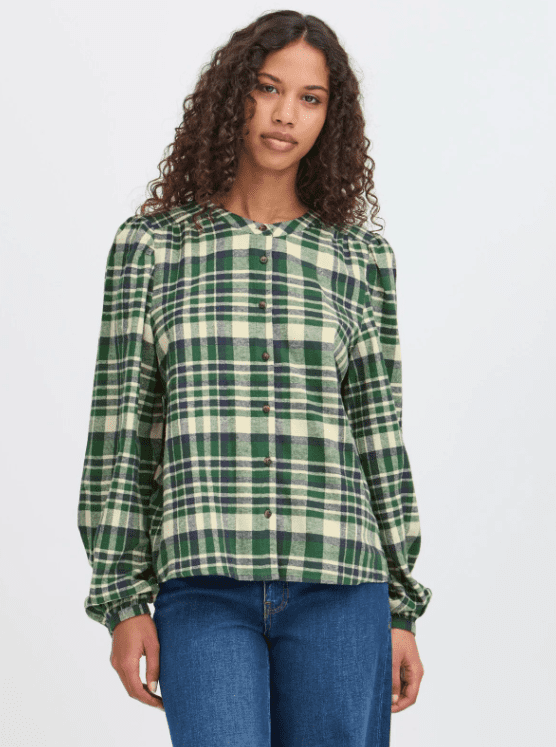 IHTAMANNA SHIRT PINENEEDLE CHECK