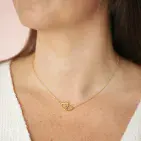 INTERLOCKING HEARTS NECKLACE IN GOLD