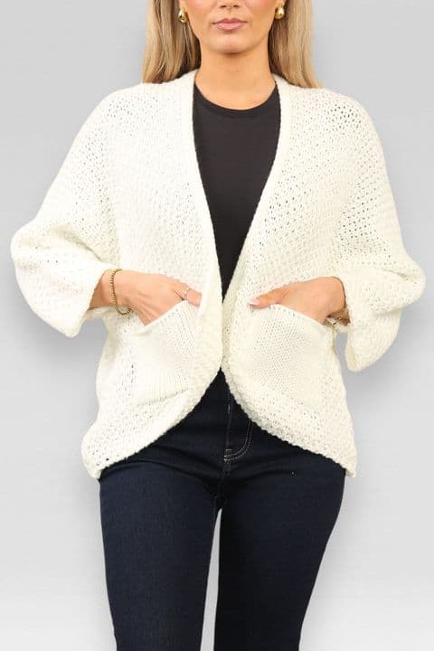 KNITTED BATWING CARDIGAN