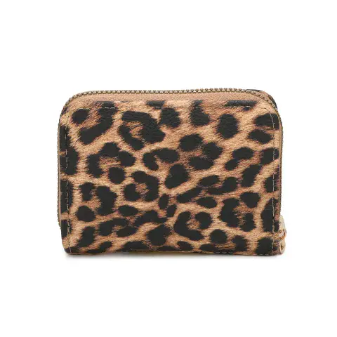 LEOPARD PRINT CARD HOLDER PURSE