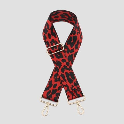 LEOPARD STRAP BLACK /RED GOLD