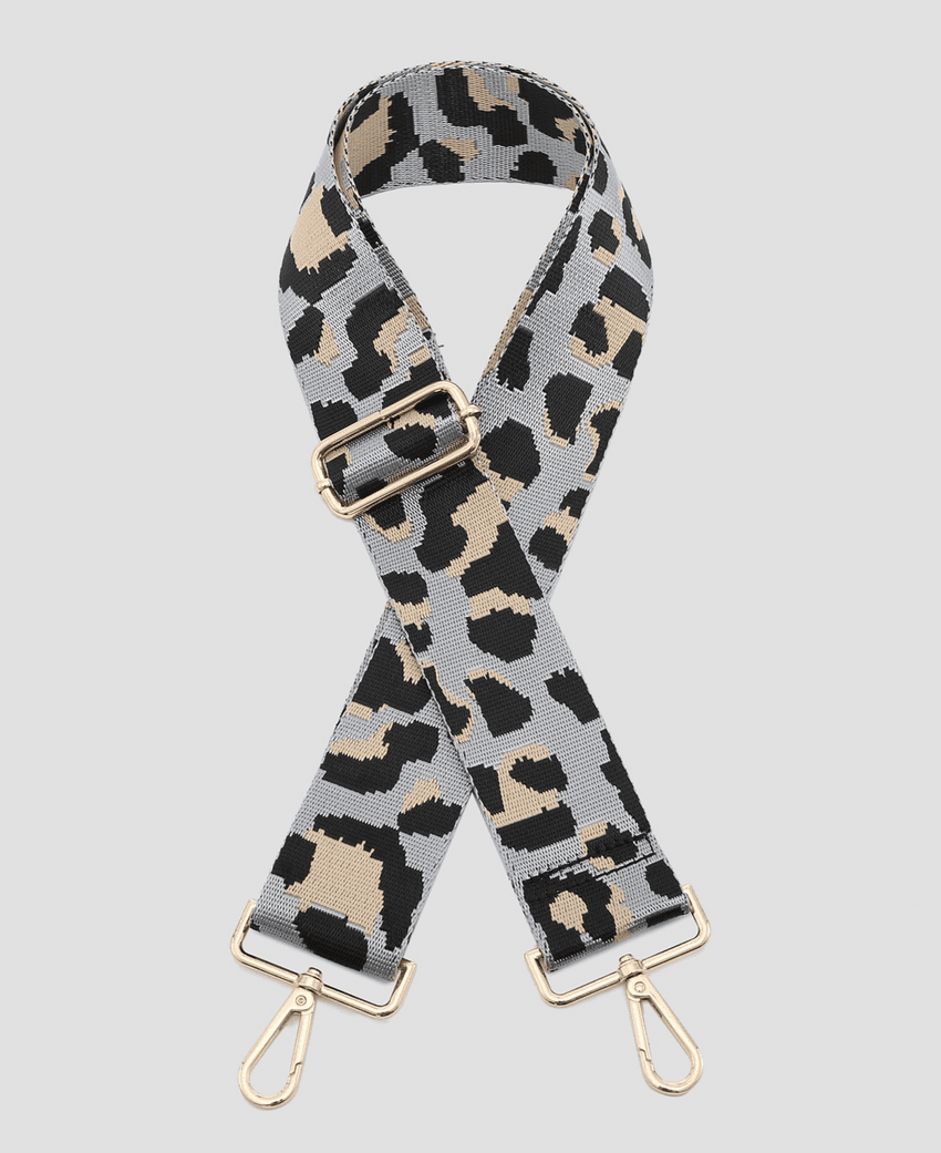 LEOPARD STRAP GREY GOLD