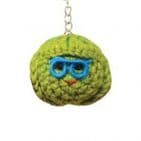 LIGHT GREEN SPROUT CROCHET WOOL KEYRING