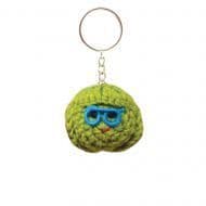 LIGHT GREEN SPROUT CROCHET WOOL KEYRING
