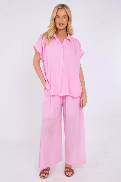 LINED HALF SLEEVE COTTON SHIRT