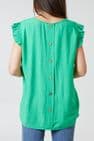 LINEN LOOK BUTTON BACK TOP