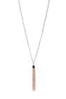 LONG PINK BEAD TASSEL NEACKLACE