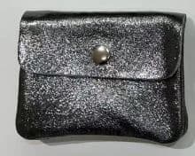 MAGGIE LEATHER BUTTON PEWTER