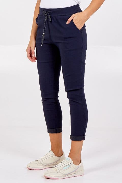 MAGIC PLAIN SUPER STRETCH TROUSERS NAVY